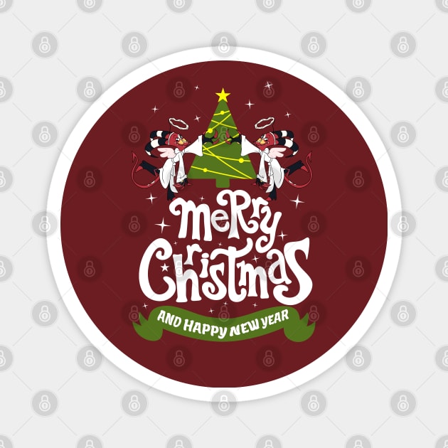 Helluva Boss - Merry Christmas and Happy New Year! Magnet by rentaire